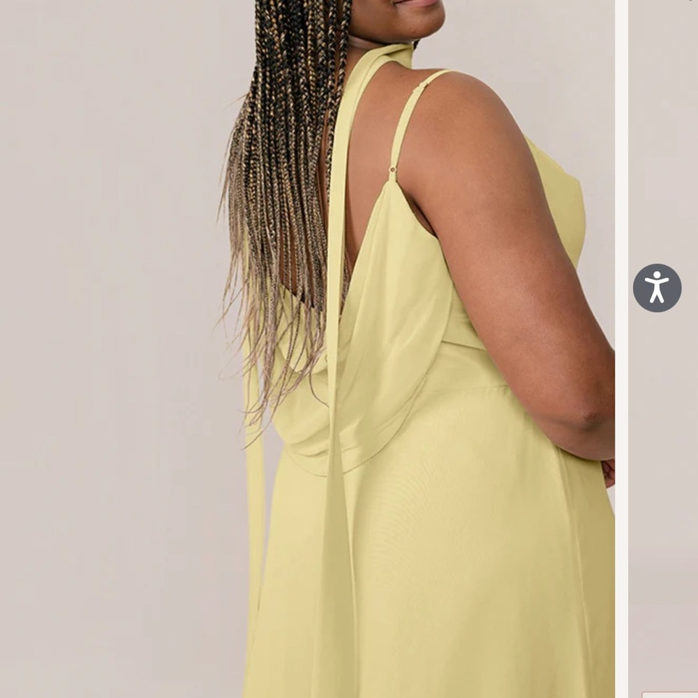 Revelry Chiffon Skinny Scarf in Yellow